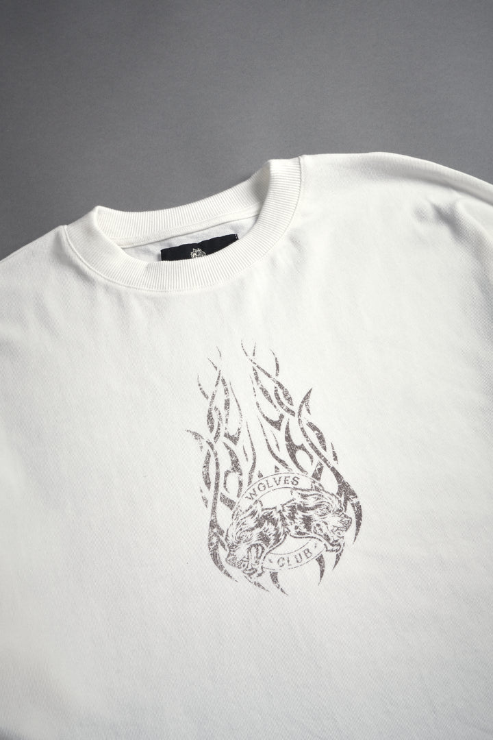 Finite Flame "Premium" Oversized Tee in Cream