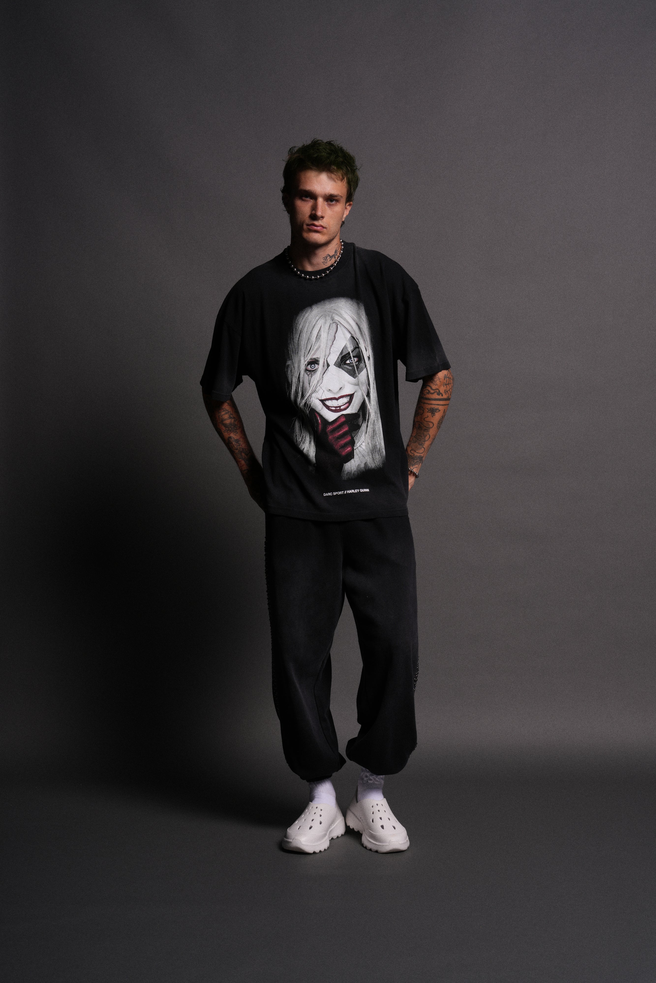 Quinn Forever "Premium" Oversized Tee in Black Drift Wash