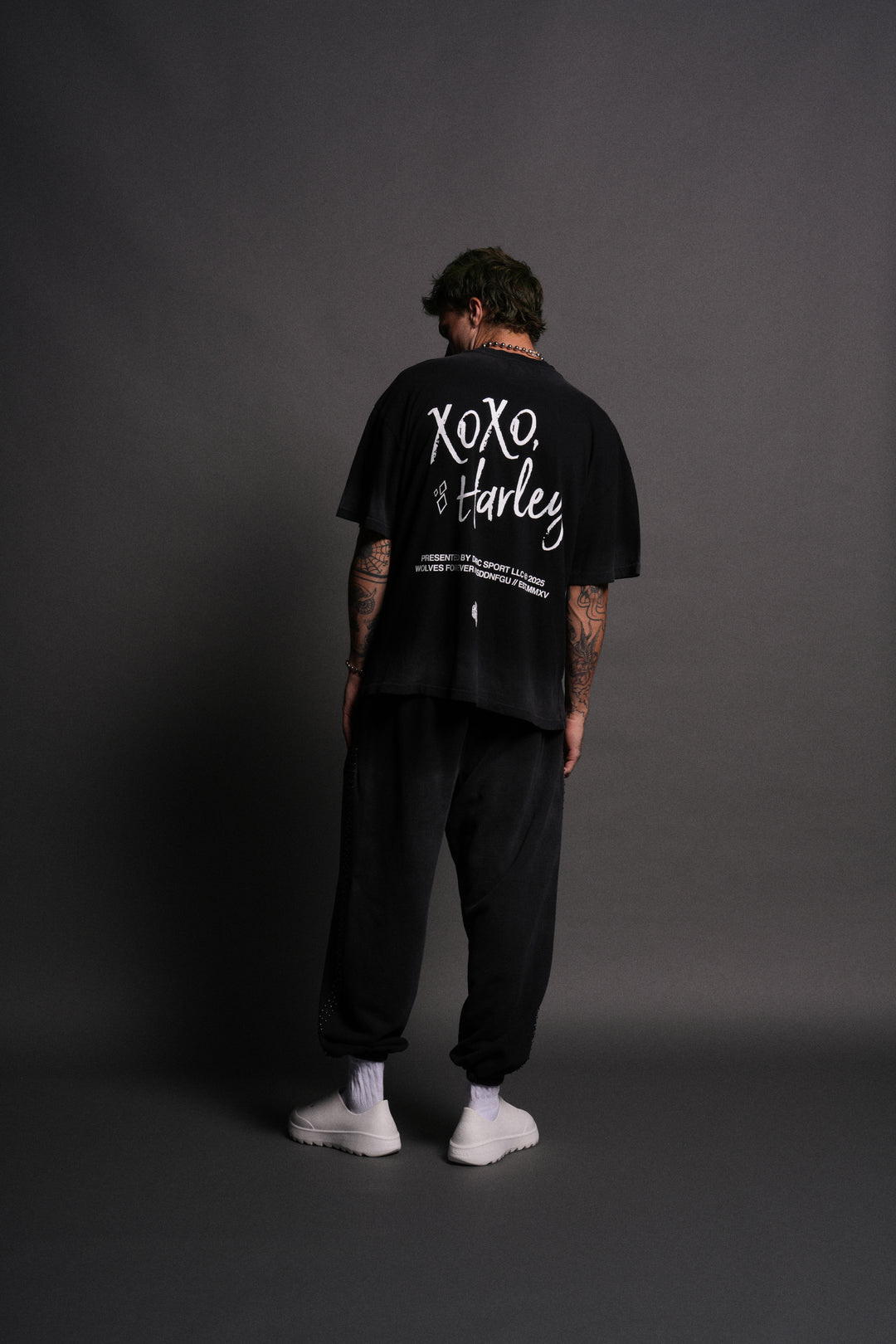 Quinn Forever "Premium" Oversized Tee in Black Drift Wash