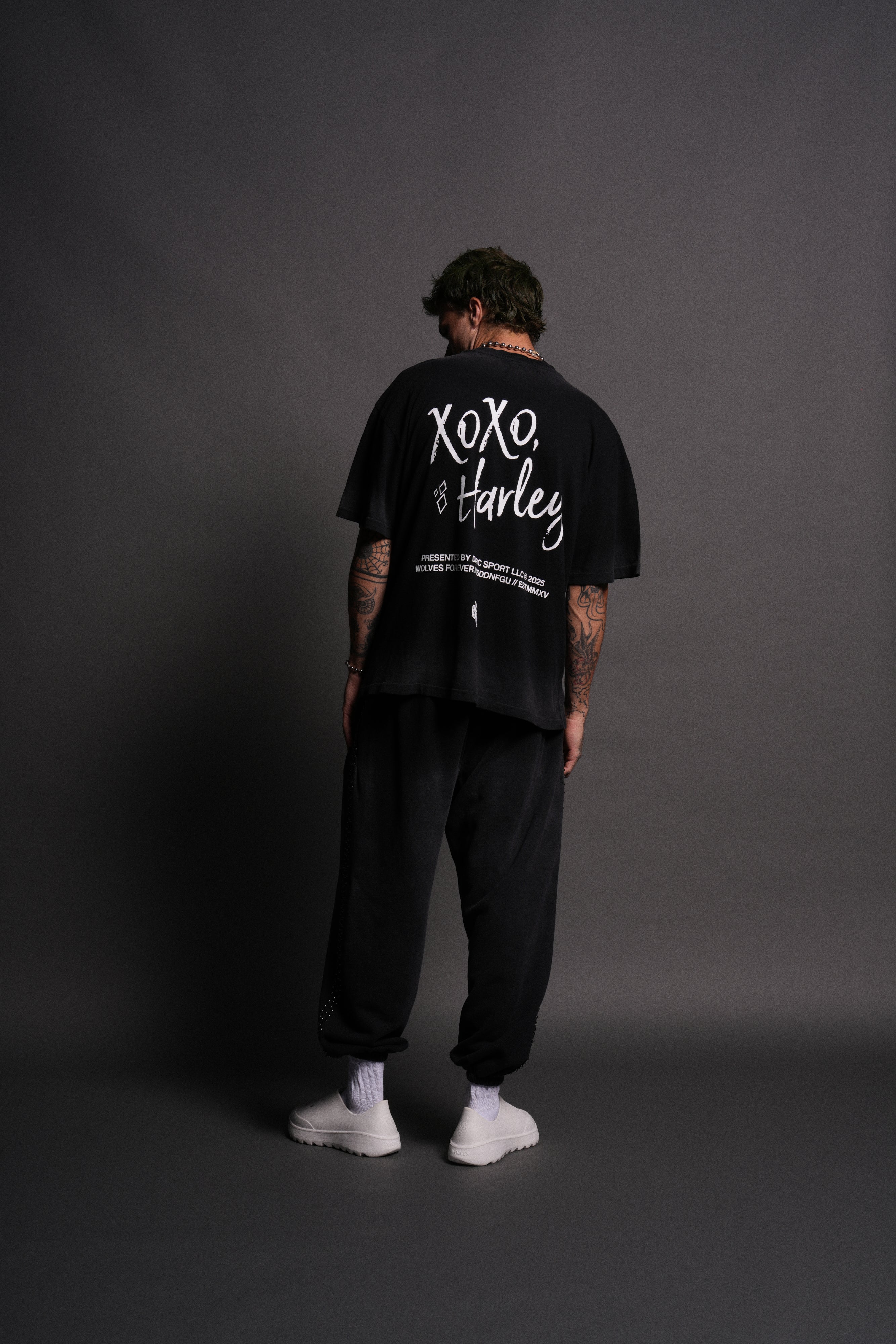 Quinn Forever "Premium" Oversized Tee in Black Drift Wash