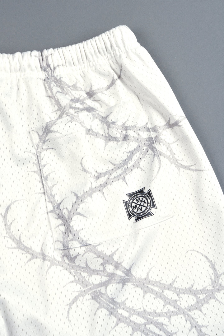 Thorns Frvr Mesh Shorts In White