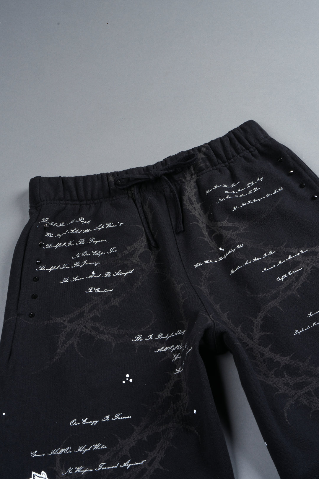 Thorns Frvr Grunge Oversized Raw Hem Post Lounge Sweat Shorts In Black