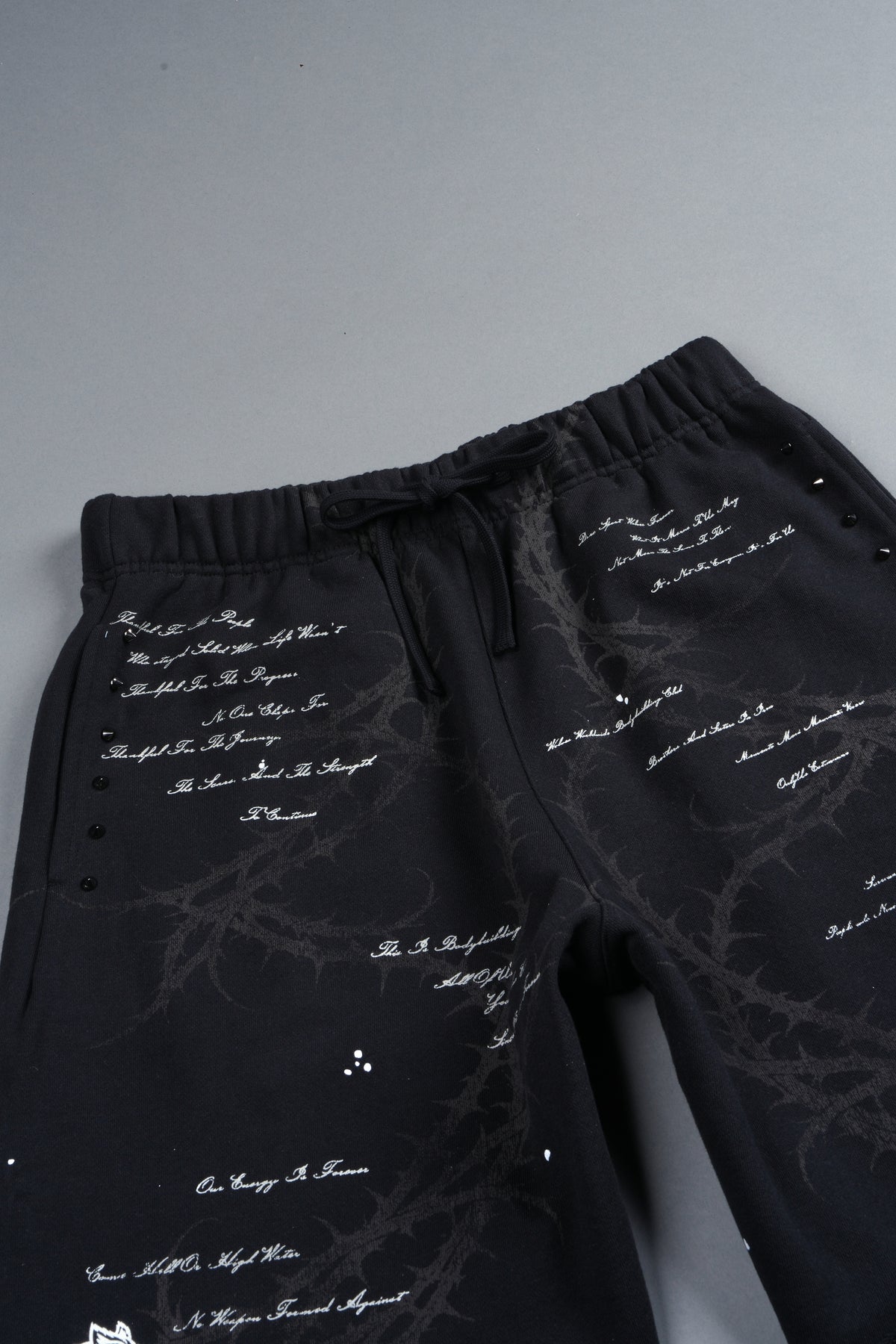 Thorns Frvr Grunge Oversized Raw Hem Post Lounge Sweat Shorts In Black
