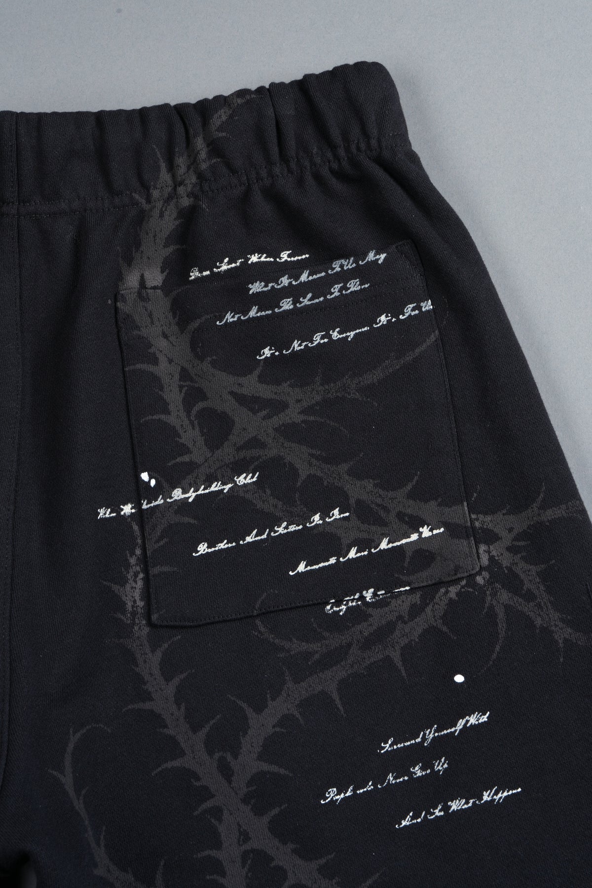 Thorns Frvr Grunge Oversized Raw Hem Post Lounge Sweat Shorts In Black