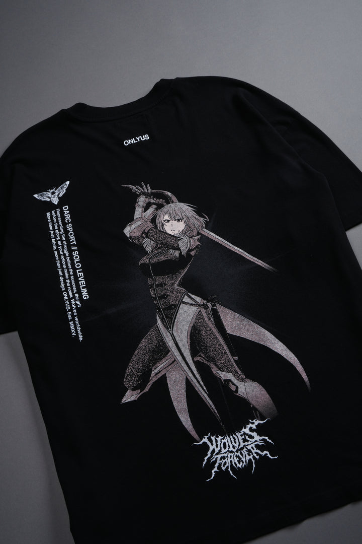 Cha Hae-In "Side By Side" Series Premium Oversized Tee in Black