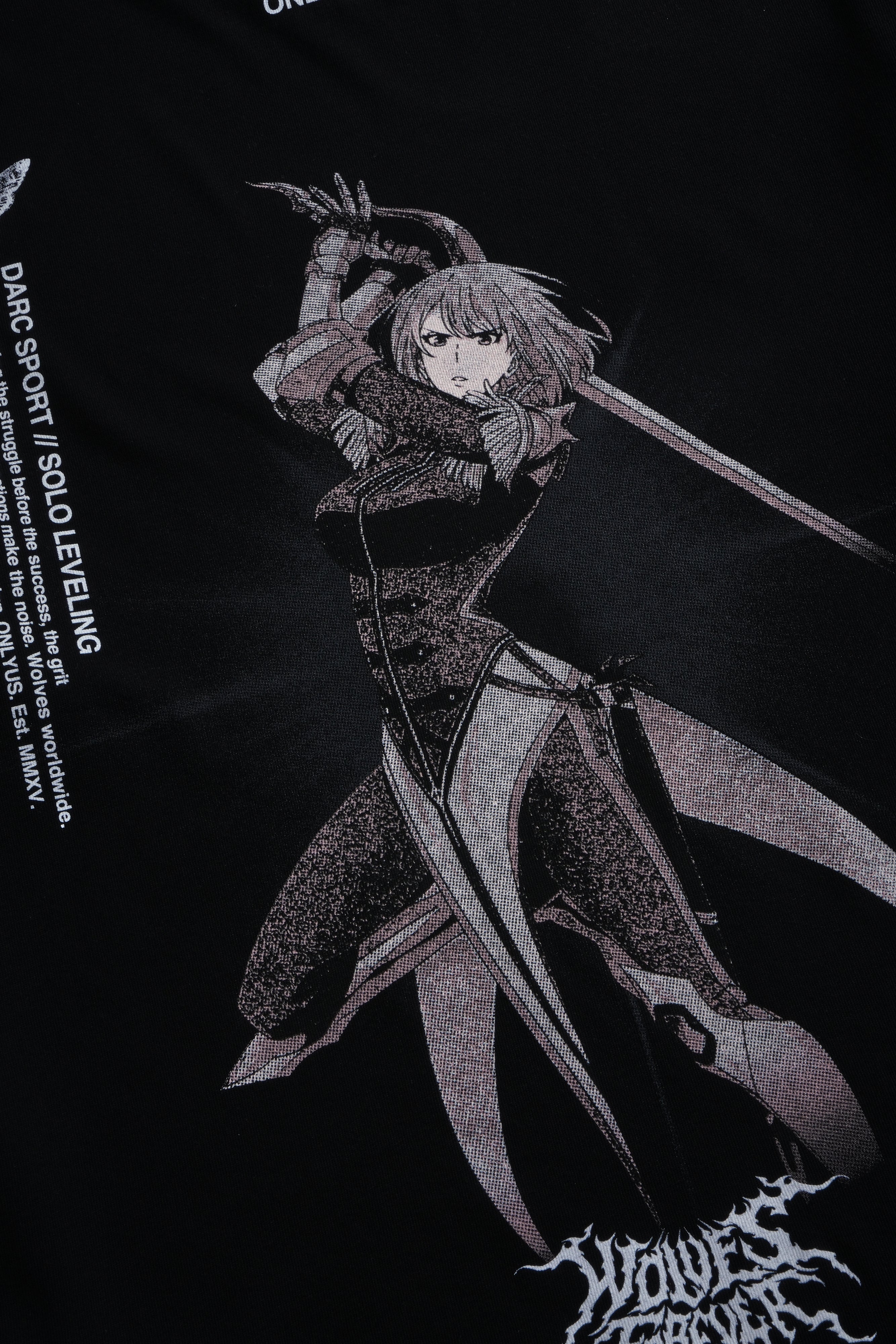 Cha Hae-In "Side By Side" Series Premium Oversized Tee in Black