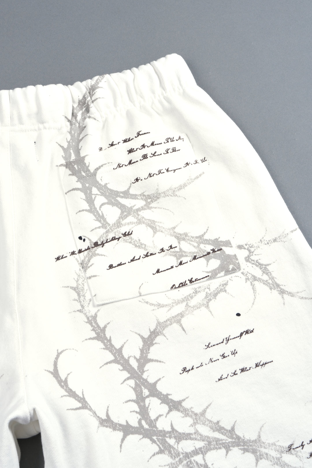 Thorns Frvr Grunge Oversized Raw Hem Post Lounge Sweat Shorts In Cream