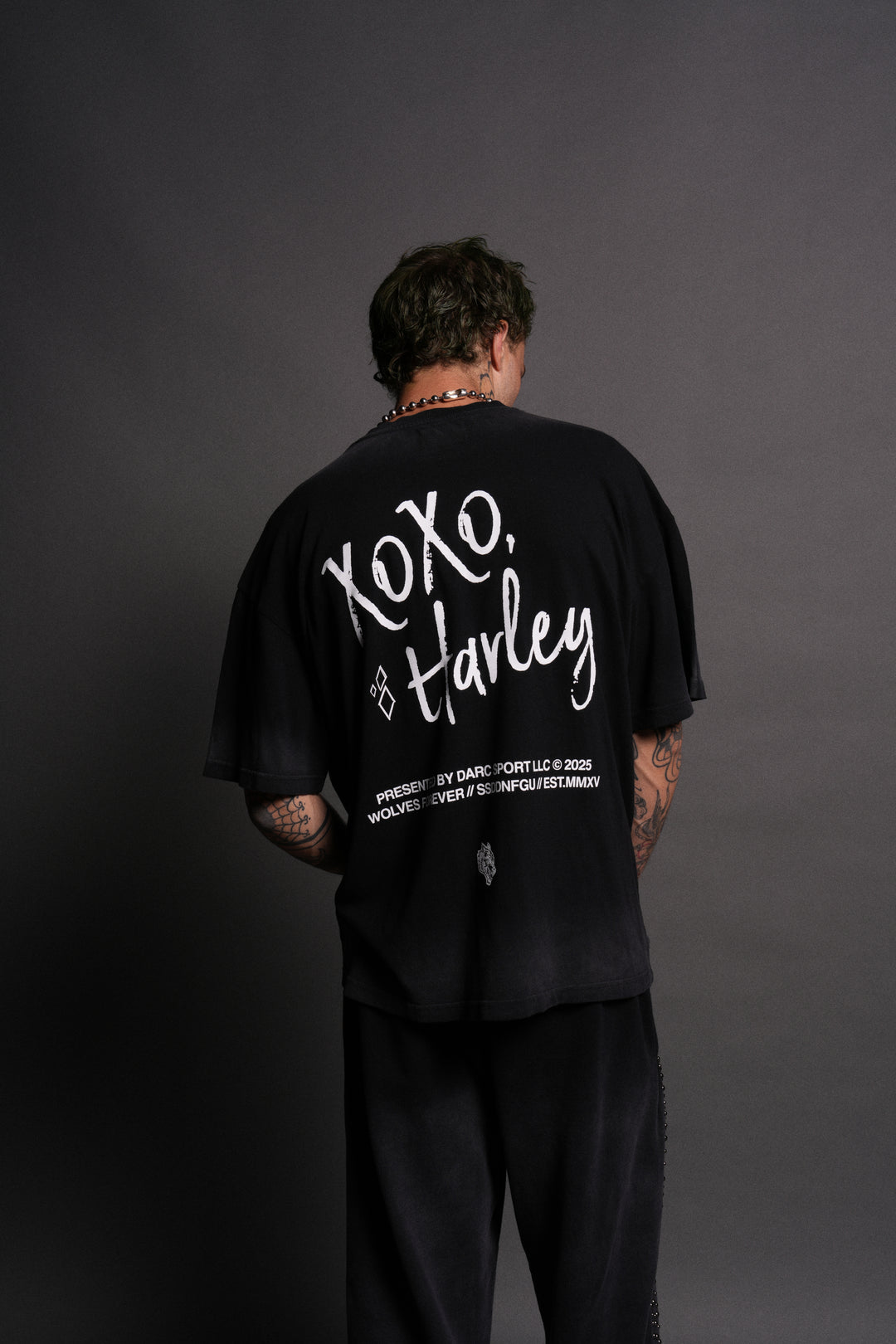 Quinn Forever "Premium" Oversized Tee in Black Drift Wash