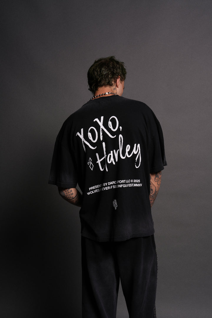 Quinn Forever "Premium" Oversized Tee in Black Drift Wash