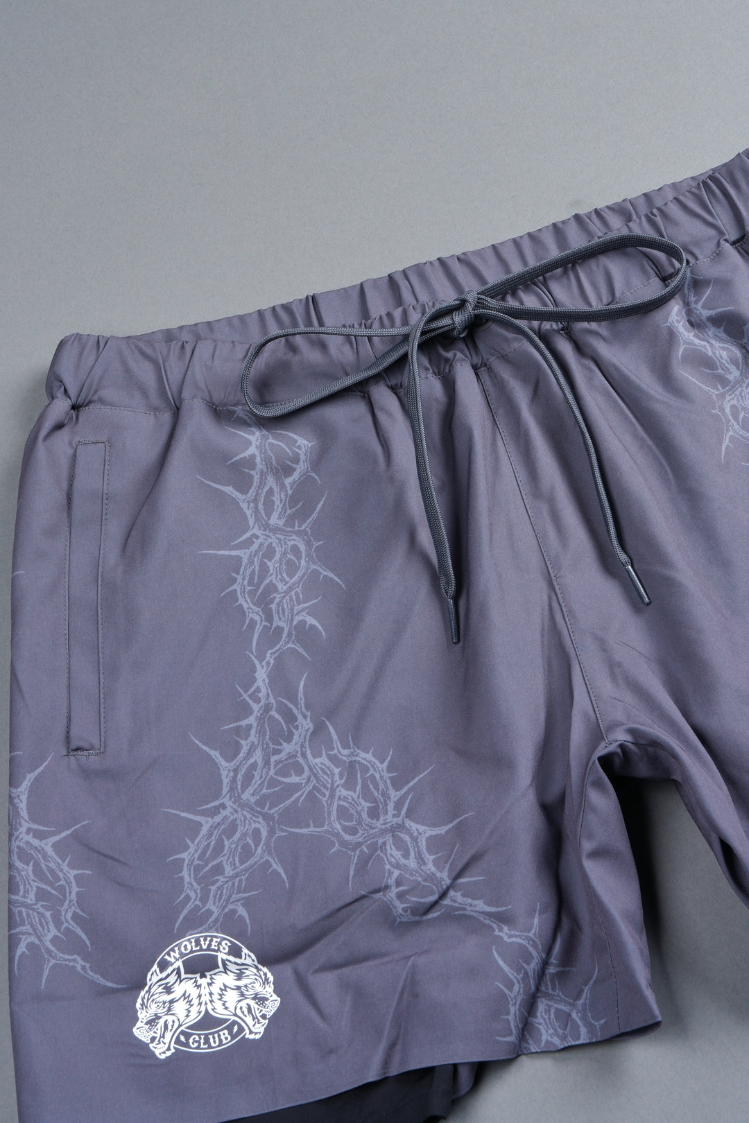 Exo Thorns Compression Shorts In Slate Gray