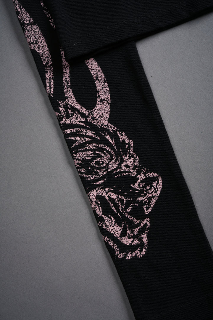 Finite Flame L/S "Baby" Tee in Black
