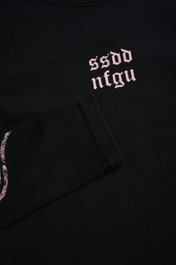 Finite Flame L/S "Baby" Tee in Black