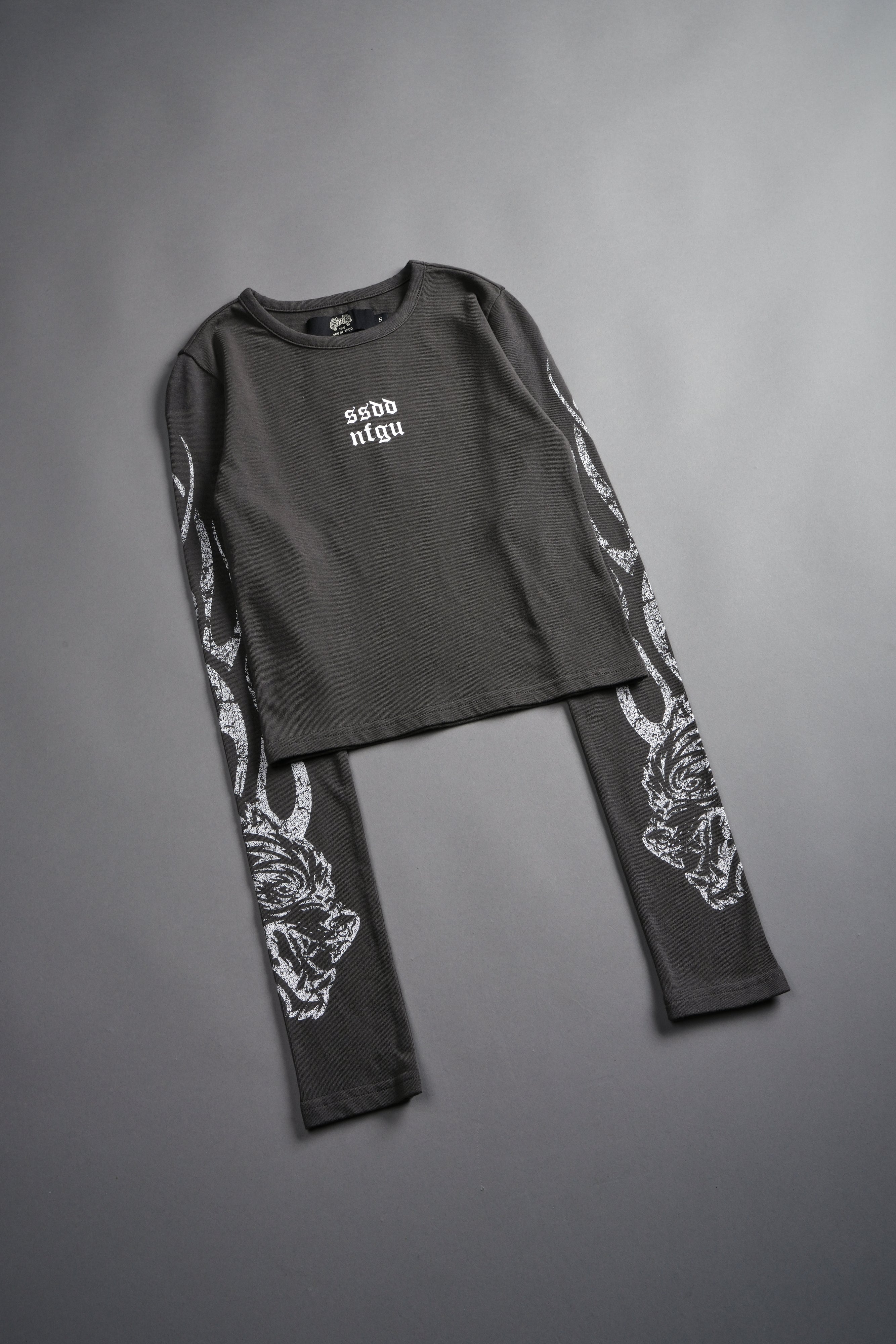 Finite Flame L/S "Baby" Tee in Wolf Gray