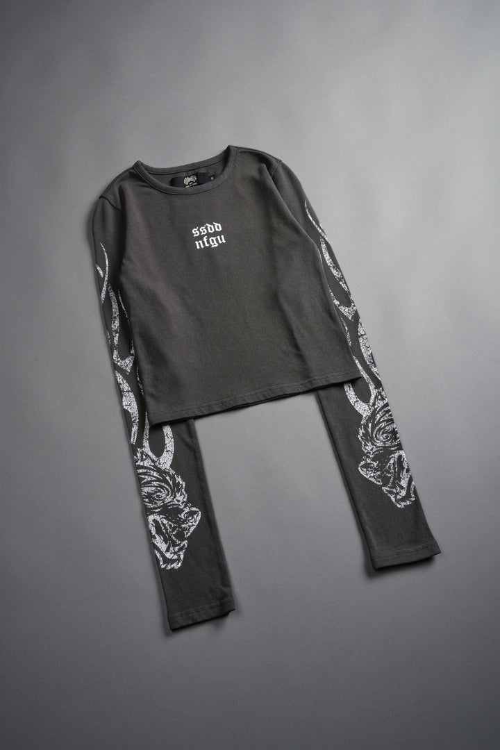 Finite Flame L/S "Baby" Tee in Wolf Gray