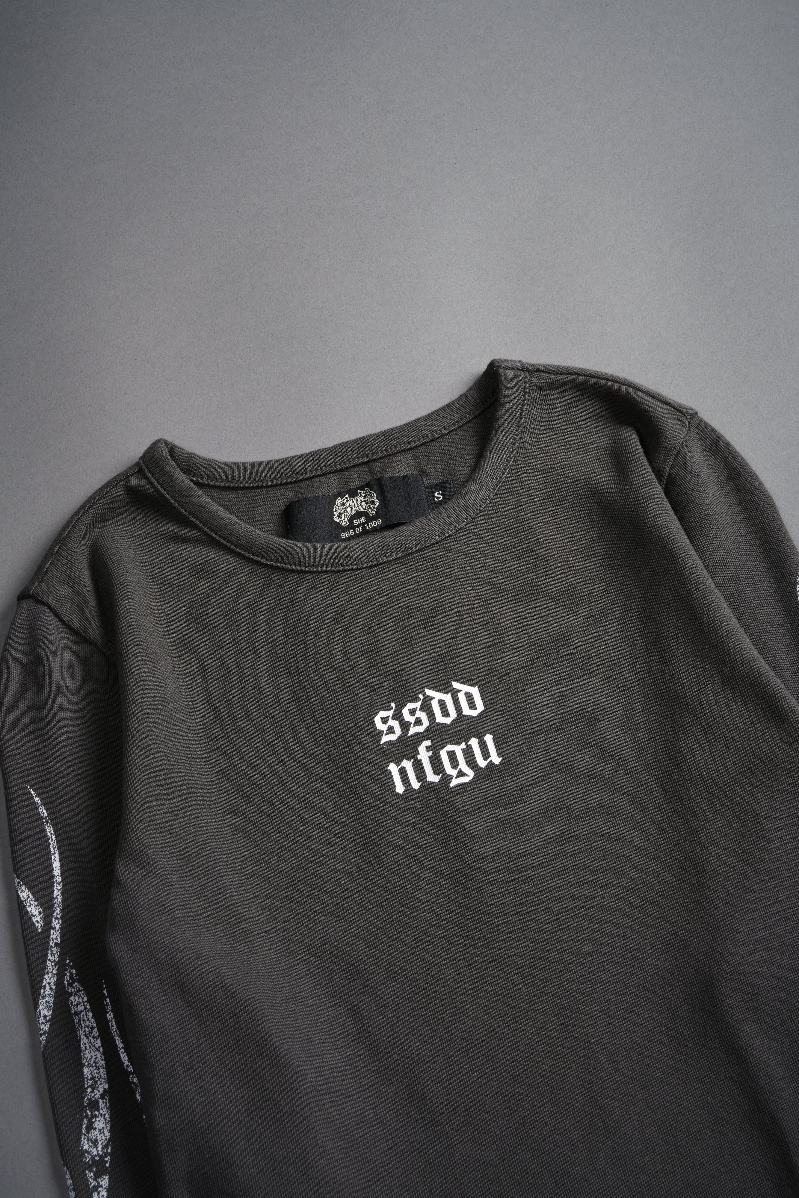 Finite Flame L/S "Baby" Tee in Wolf Gray