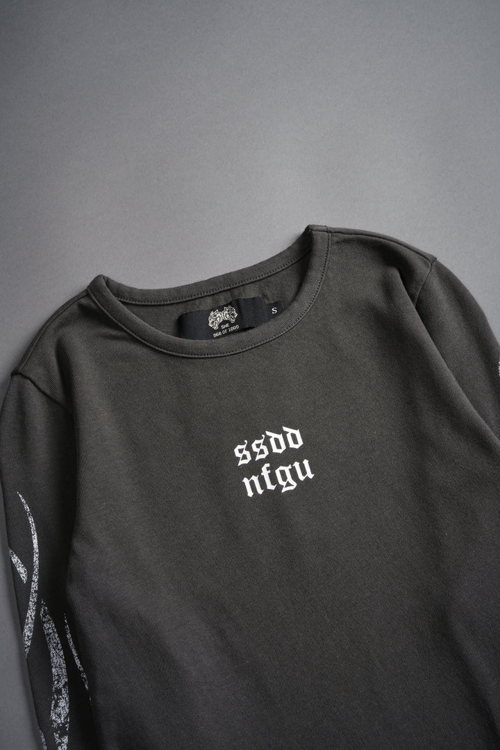 Finite Flame L/S "Baby" Tee in Wolf Gray