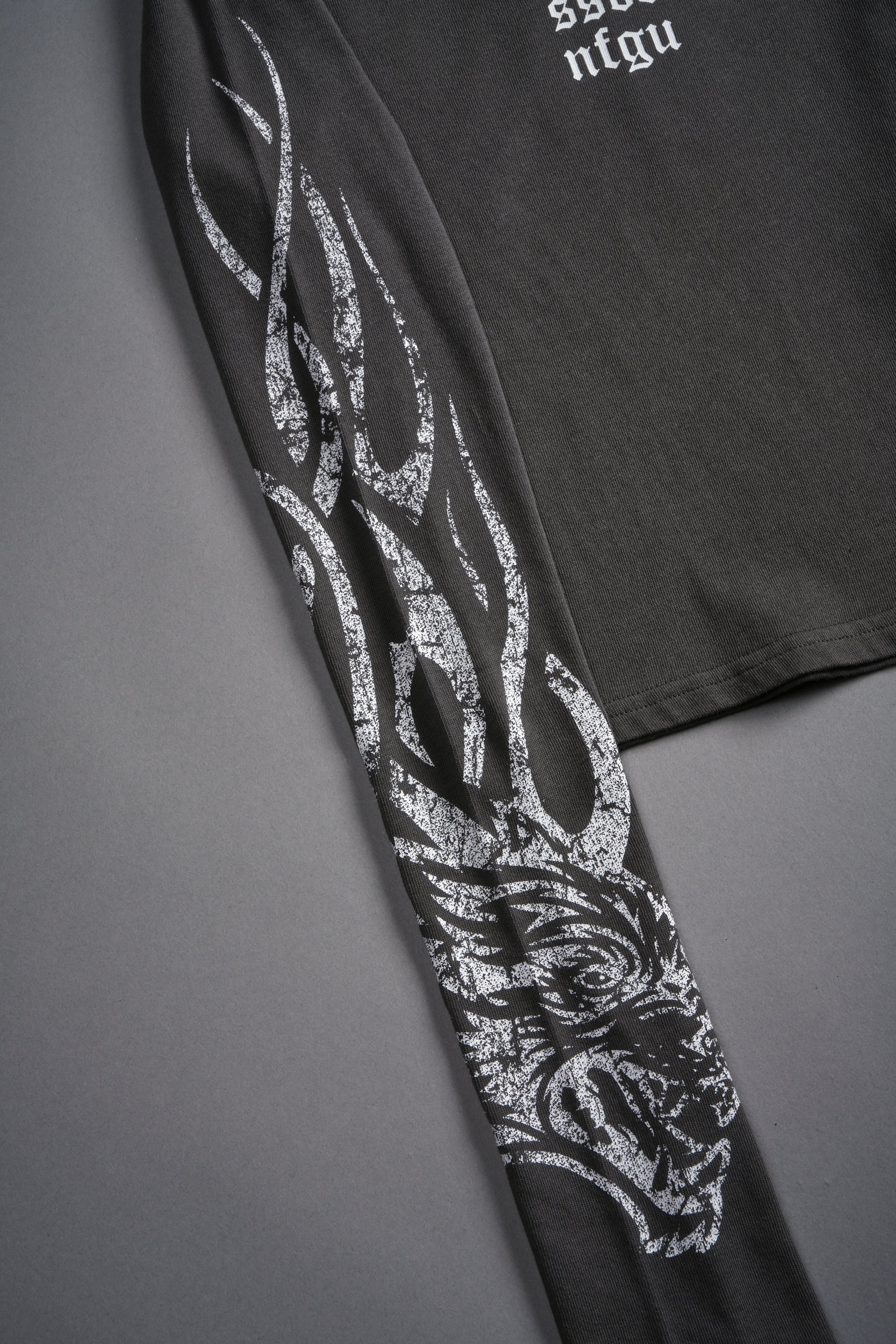 Finite Flame L/S "Baby" Tee in Wolf Gray
