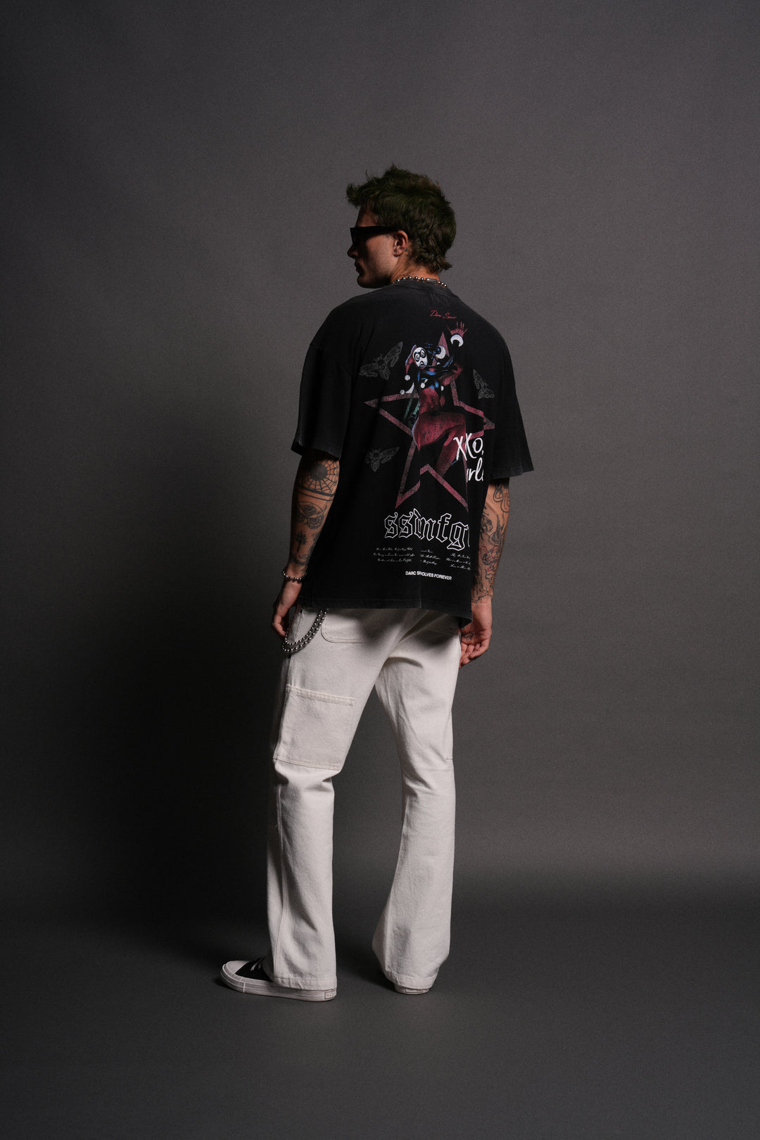 XOXO "Premium" Oversized Tee in Black