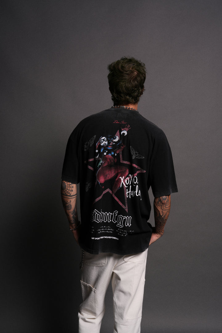 XOXO "Premium" Oversized Tee in Black