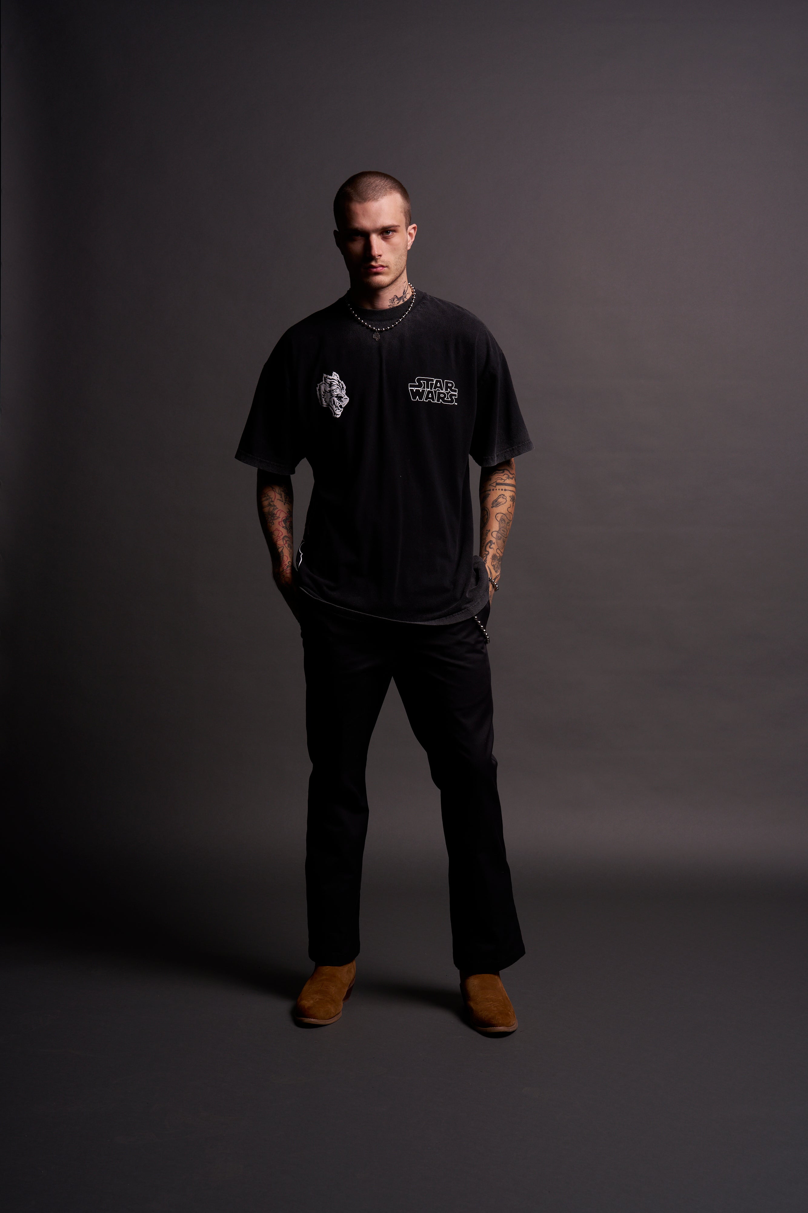 Come To The Dark Side "Premium" Oversized Tee in Black