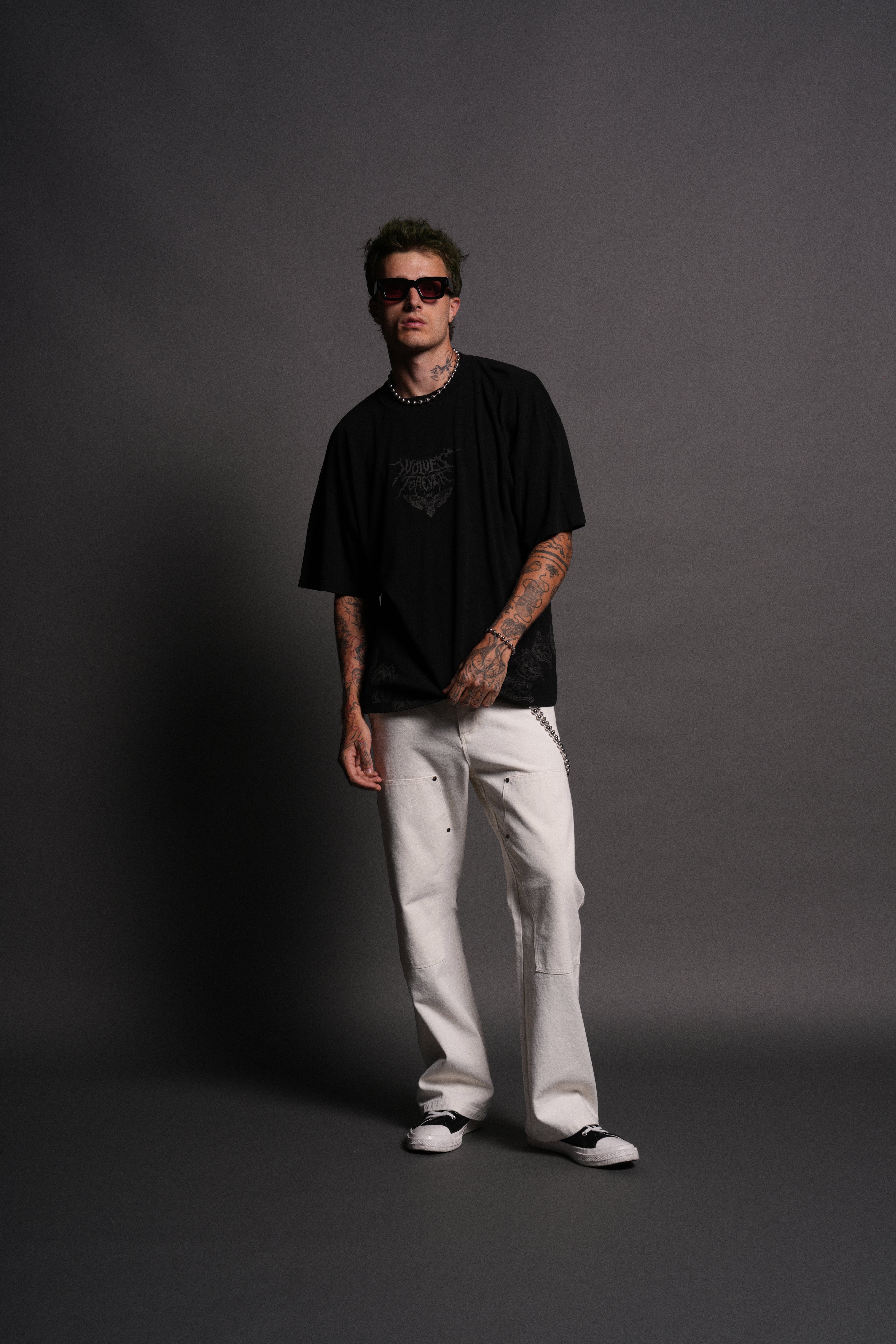Darc Harley Quinn "Side By Side" Series Premium Oversized Tee in Black