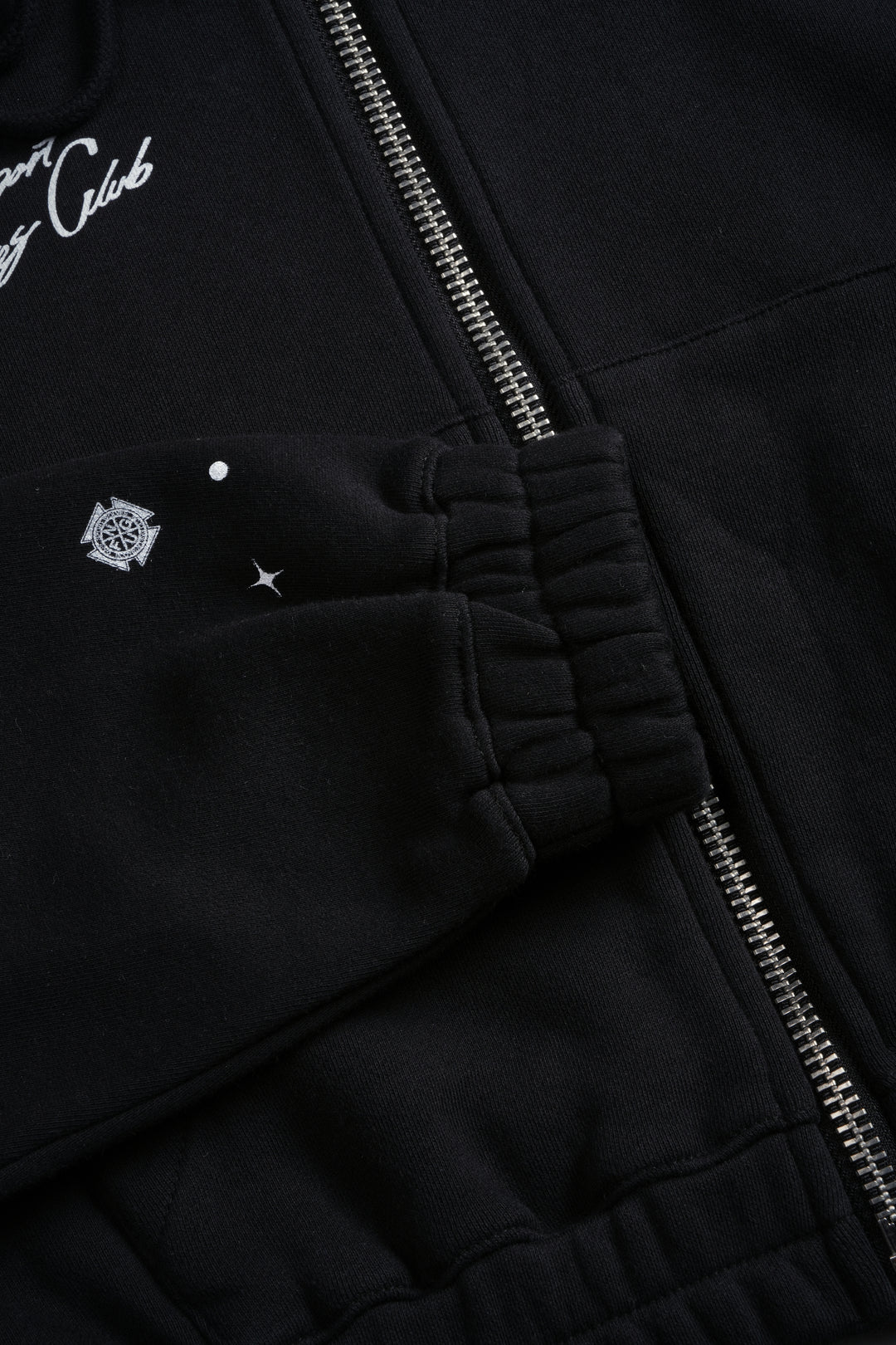 Darc Constellation "Chambers" (Cropped) Zip She Hoodie in Black