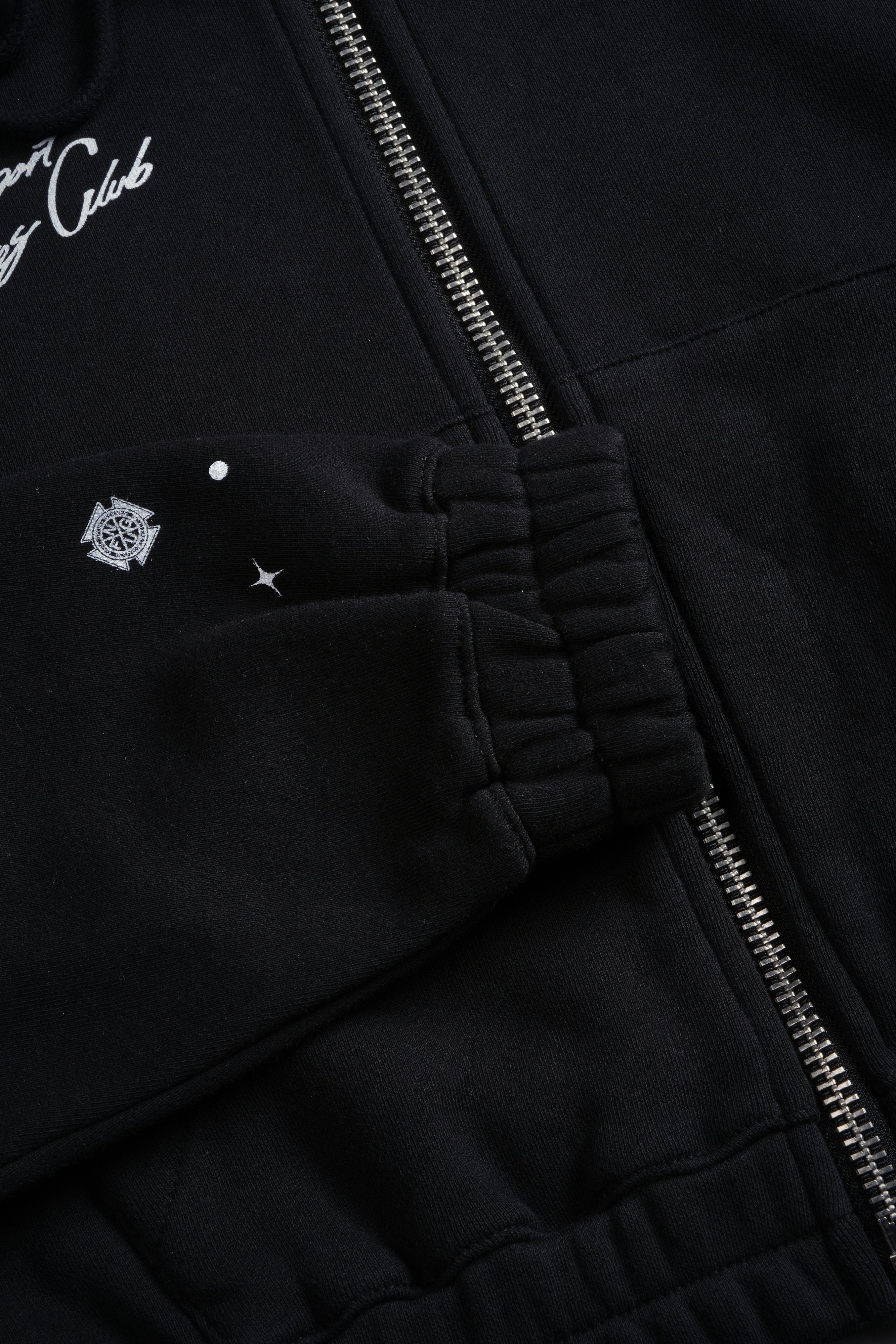 Darc Constellation "Chambers" (Cropped) Zip She Hoodie in Black