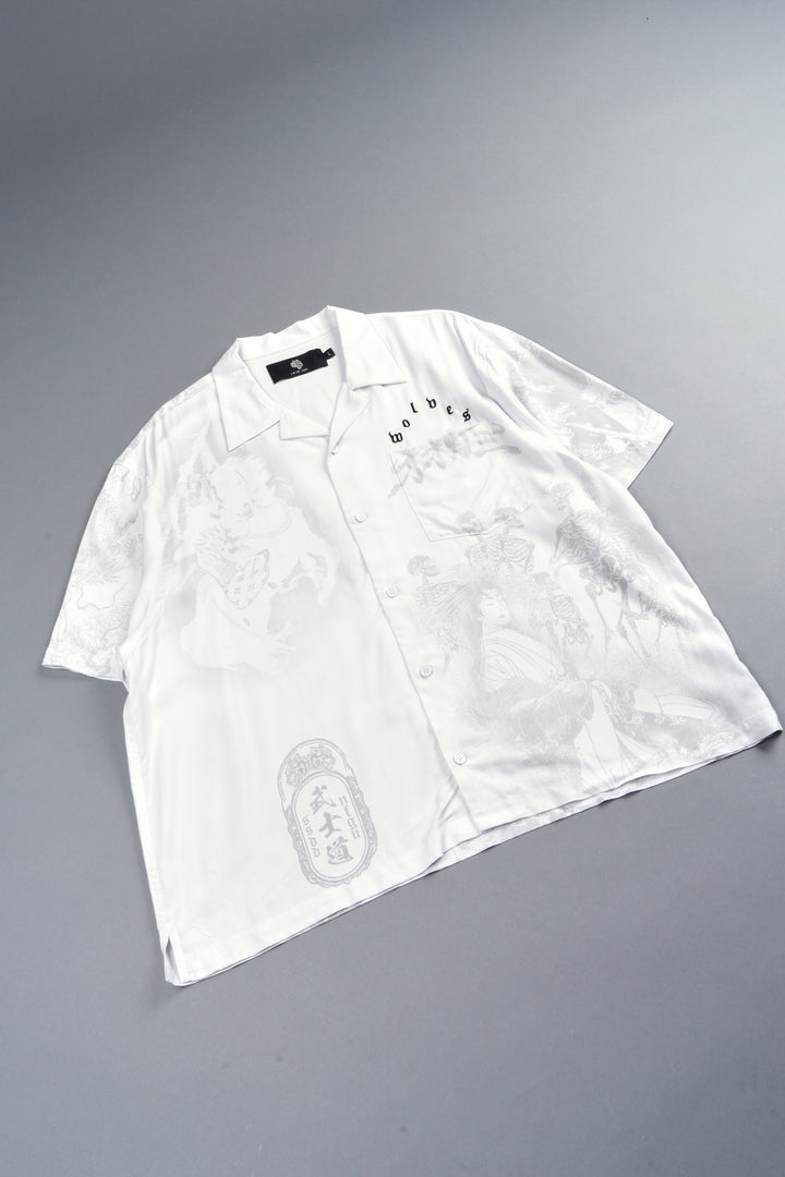Ronin'S Lament Romero Mid Length Button Up in Cream