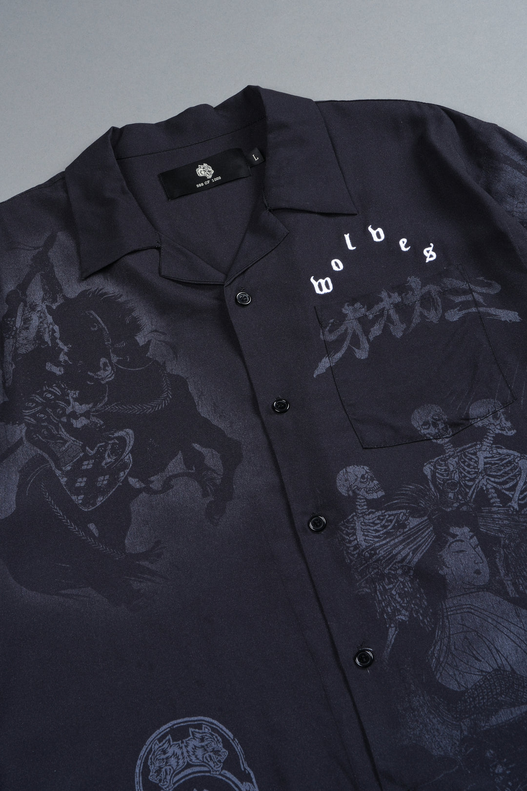 Ronin'S Lament Romero Mid Length Button Up in Black