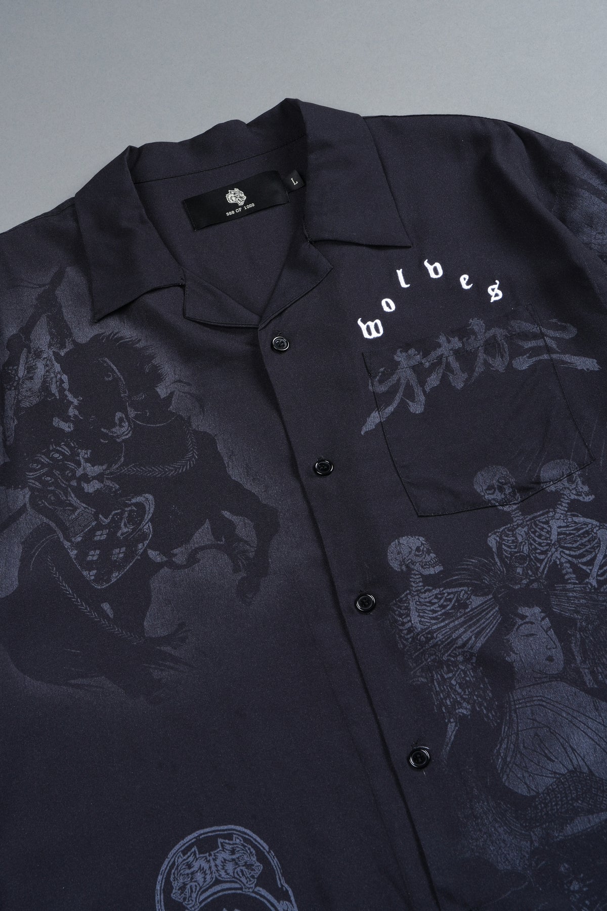 Ronin'S Lament Romero Mid Length Button Up in Black