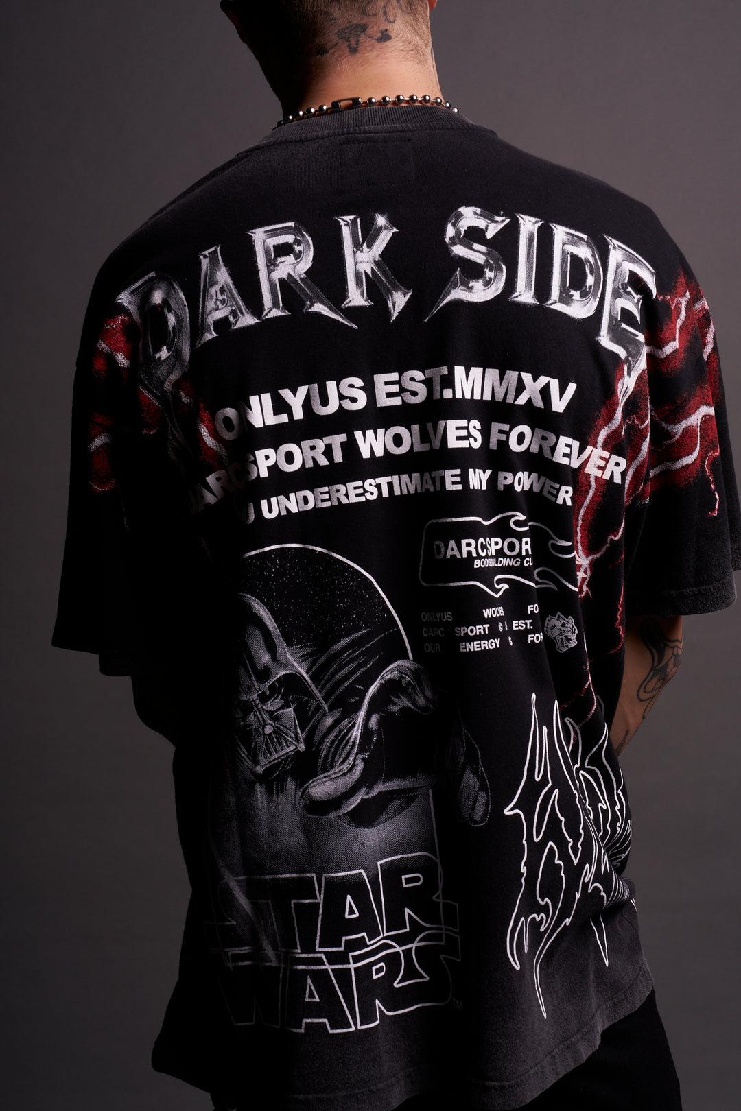 Come To The Dark Side "Premium" Oversized Tee in Black