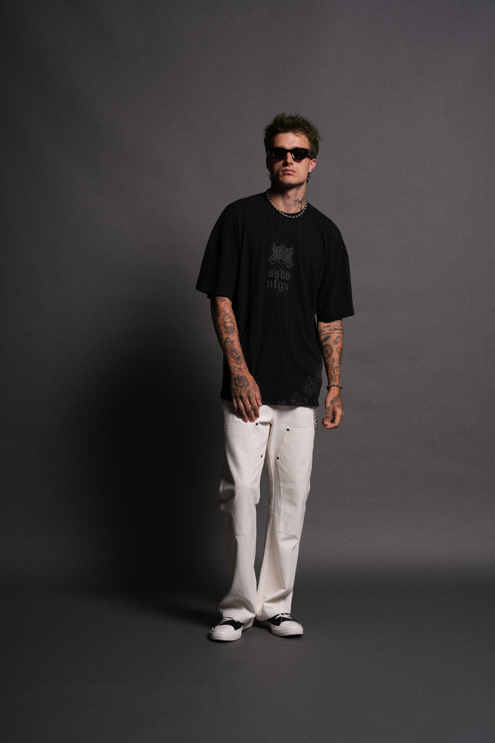 Darc Catwoman "Side By Side" Series Premium Oversized Tee in Black