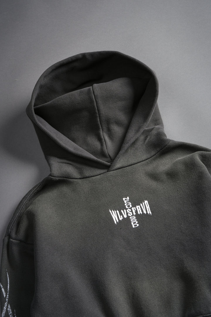 Finite Flame "Rose" She Hoodie in Wolf Gray Drift Wash