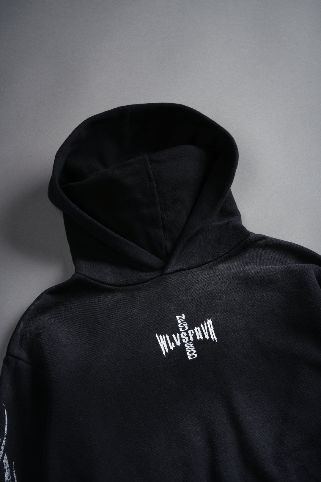 Finite Flame "Rose" She Hoodie in Black Drift Wash