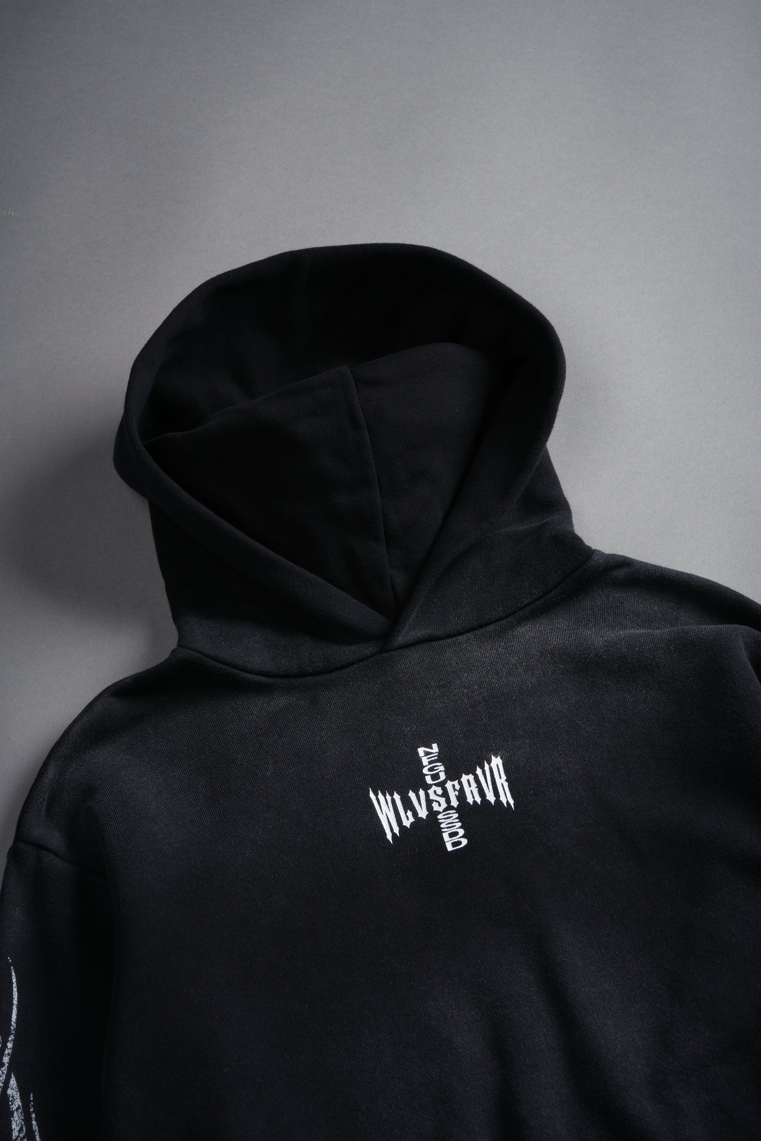 Finite Flame "Rose" She Hoodie in Black Drift Wash