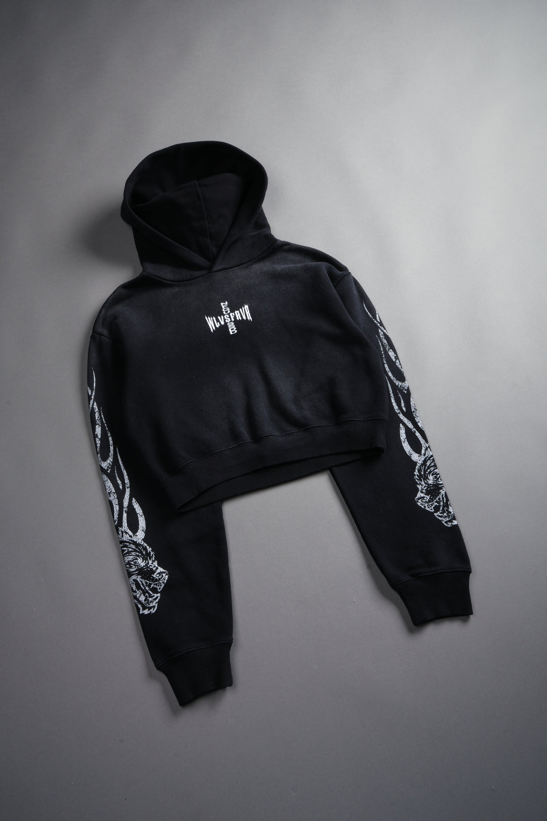 Finite Flame "Rose" She Hoodie in Black Drift Wash