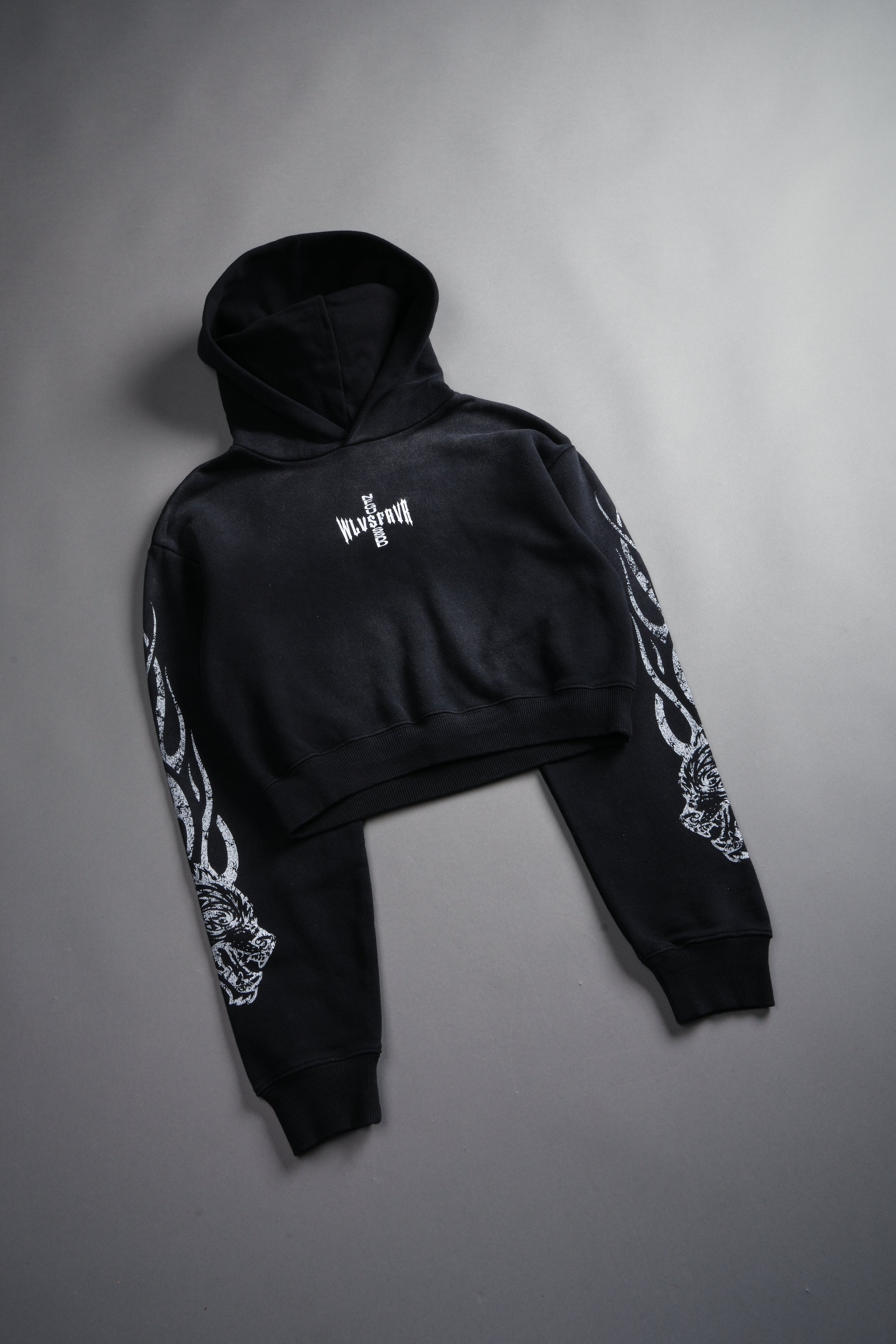 Finite Flame "Rose" She Hoodie in Black Drift Wash