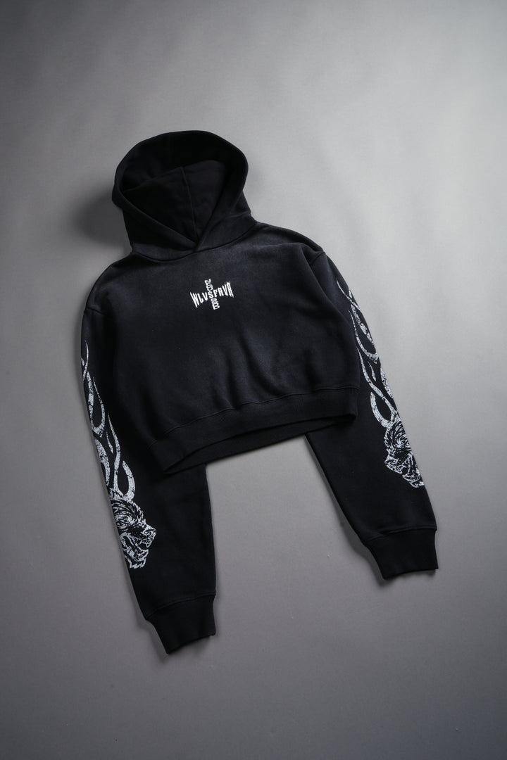 Finite Flame "Rose" She Hoodie in Black Drift Wash