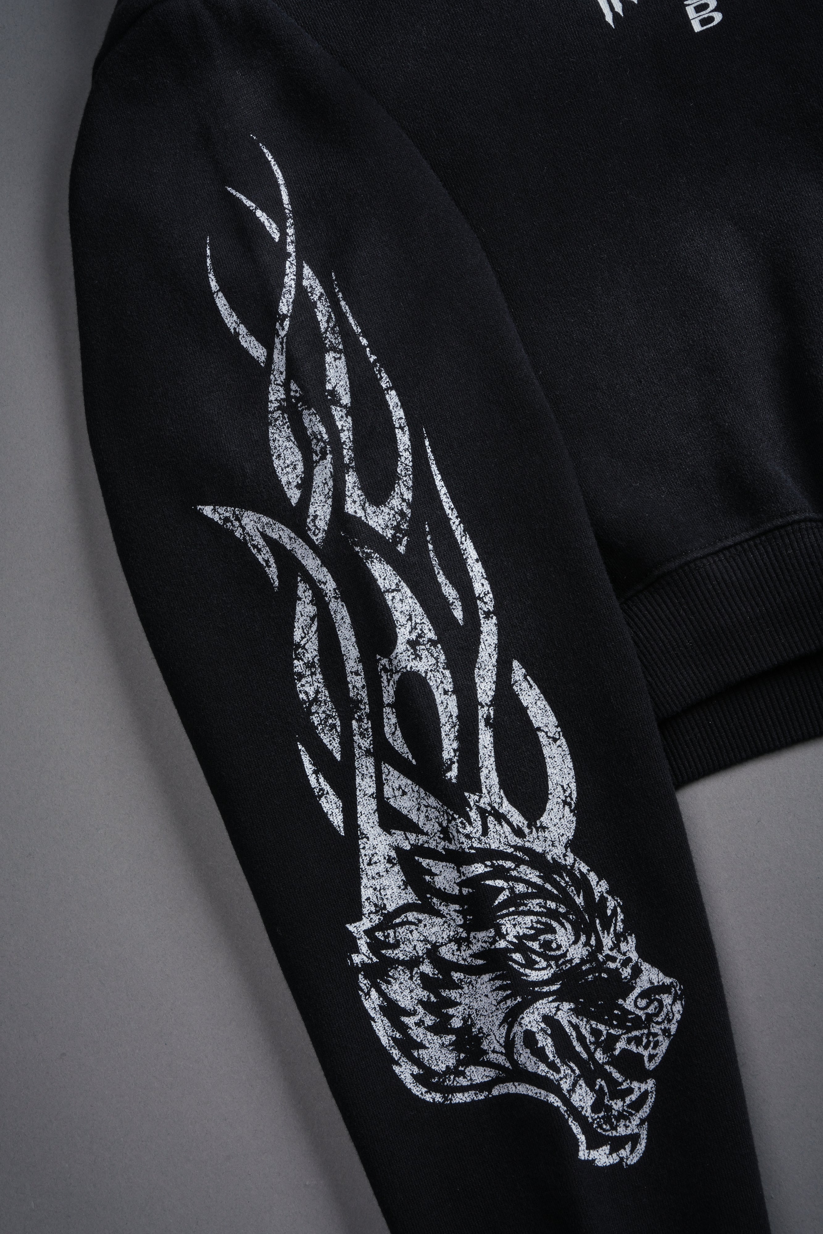 Finite Flame "Rose" She Hoodie in Black Drift Wash