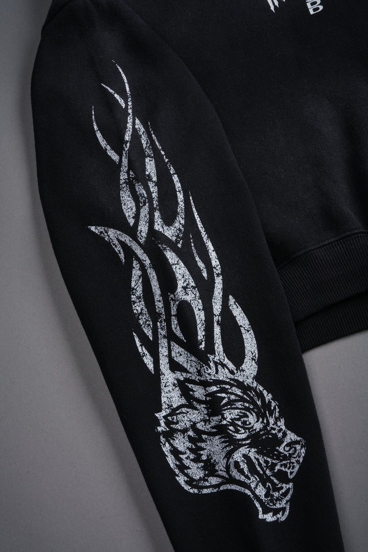 Finite Flame "Rose" She Hoodie in Black Drift Wash