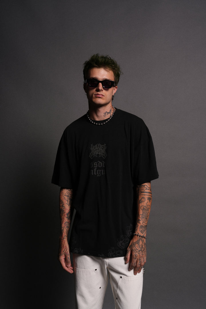 Darc Catwoman "Side By Side" Series Premium Oversized Tee in Black