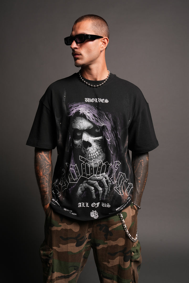 Reaper'S Calling Premium Oversized Tee In Black