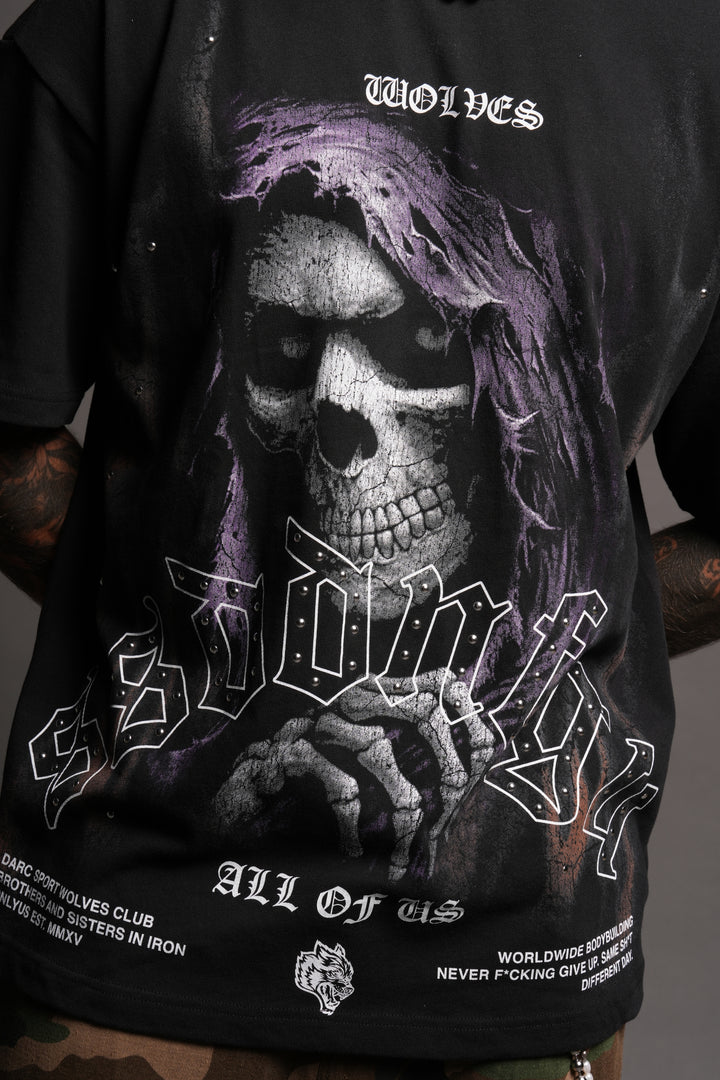 Reaper'S Calling Premium Oversized Tee In Black