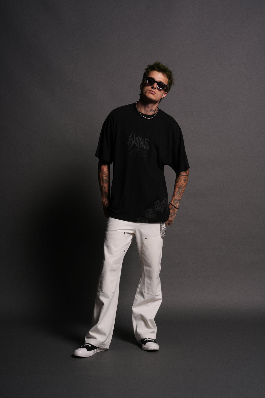 Darc Joker "Side By Side" Series Premium Oversized Tee in Black
