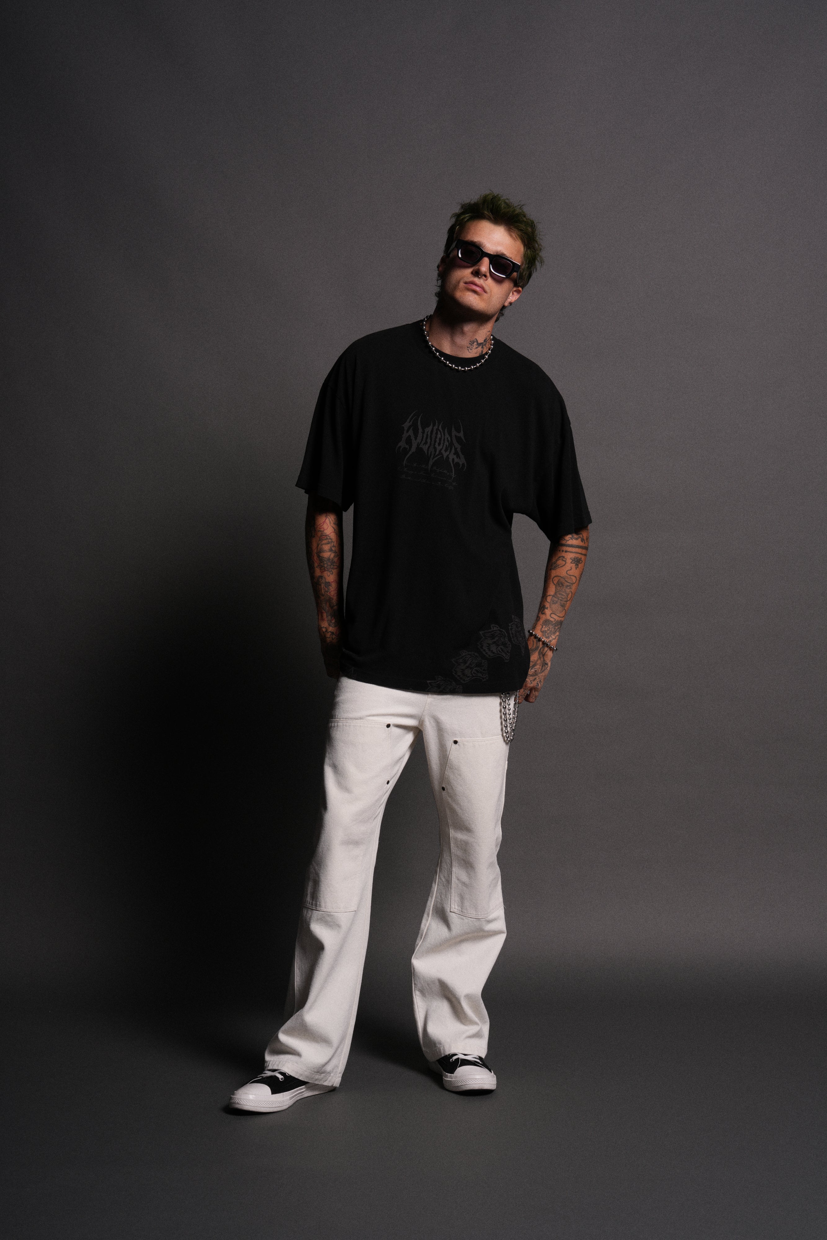 Darc Joker "Side By Side" Series Premium Oversized Tee in Black