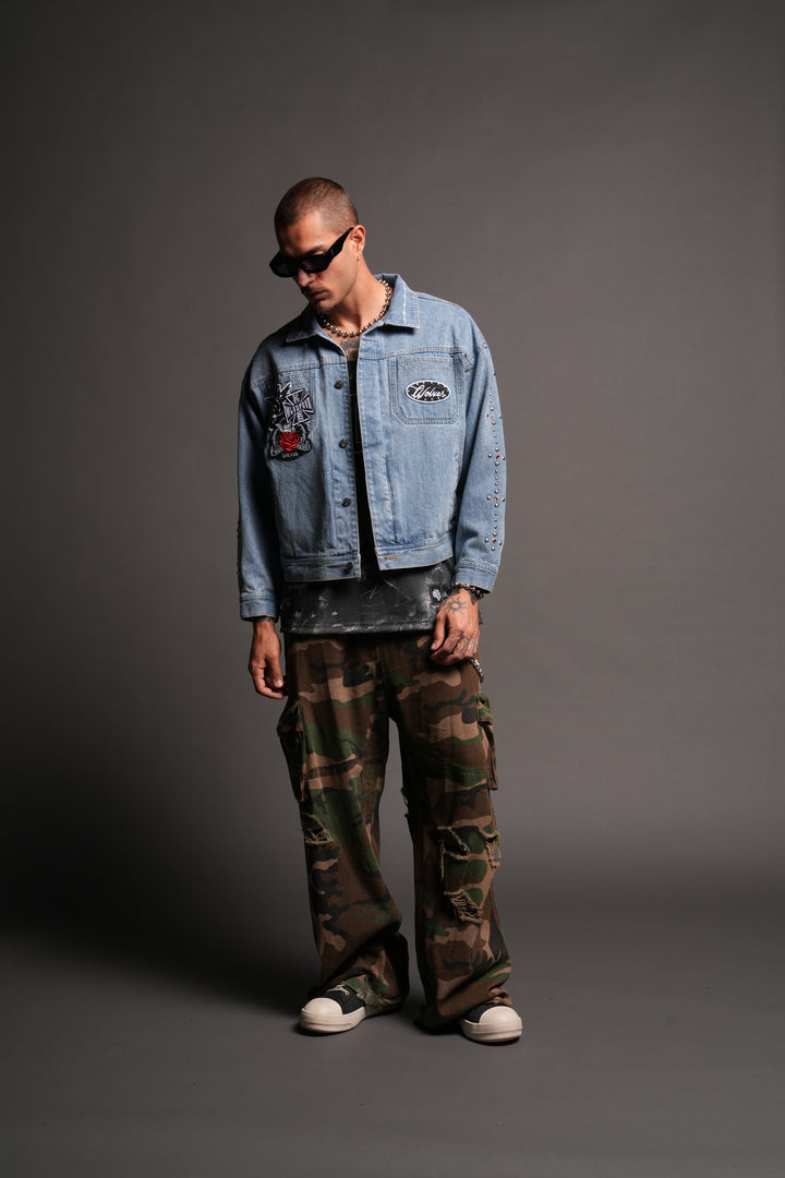 Wolves Heritage Jax Denim Jacket In Light Wash