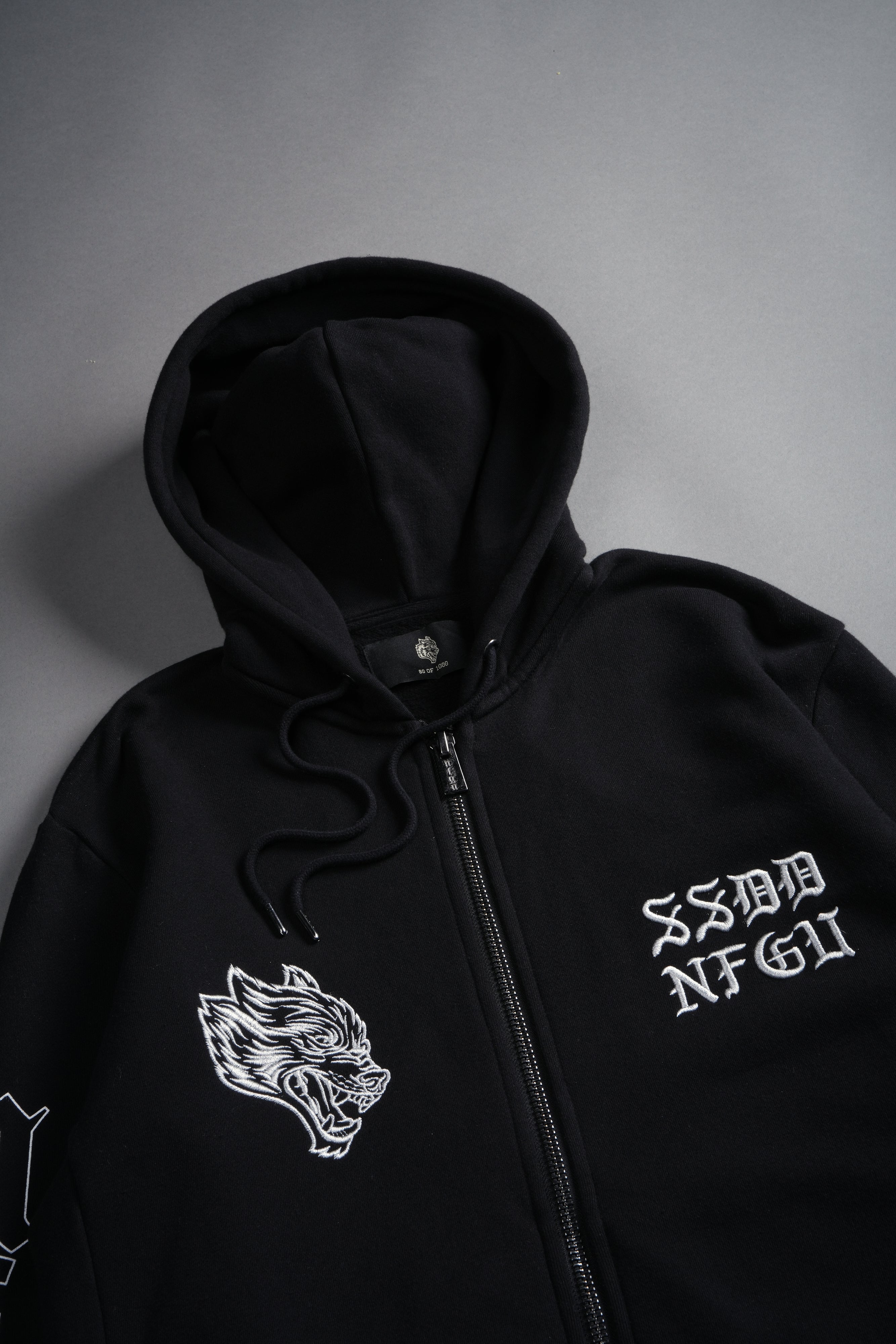 SSDDNFGU Donnie "Zip Up" Hoodie in Black