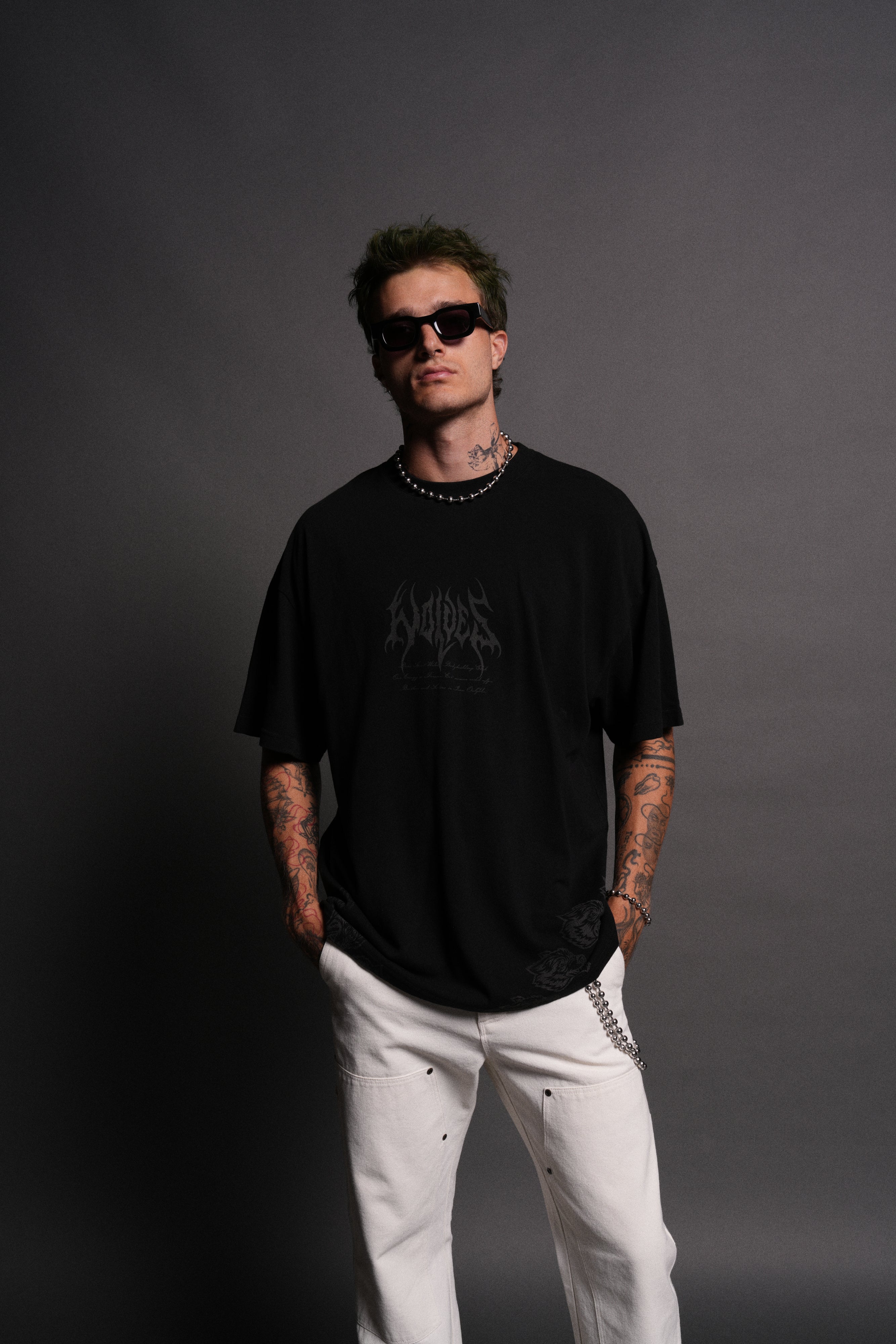 Darc Joker "Side By Side" Series Premium Oversized Tee in Black