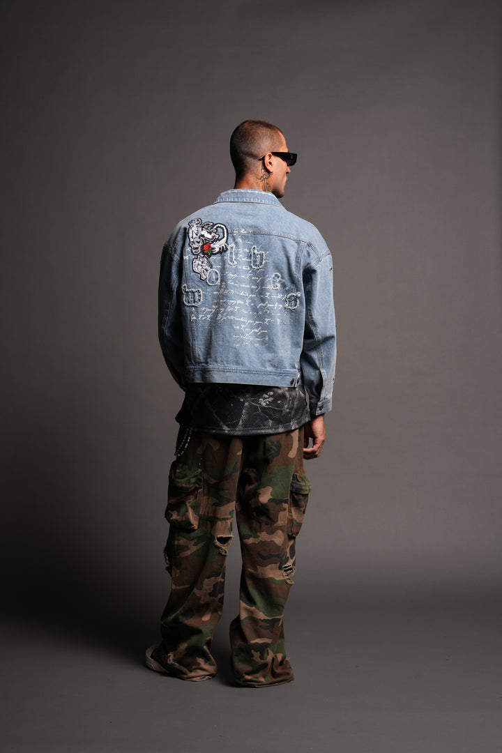 Wolves Heritage Jax Denim Jacket In Light Wash