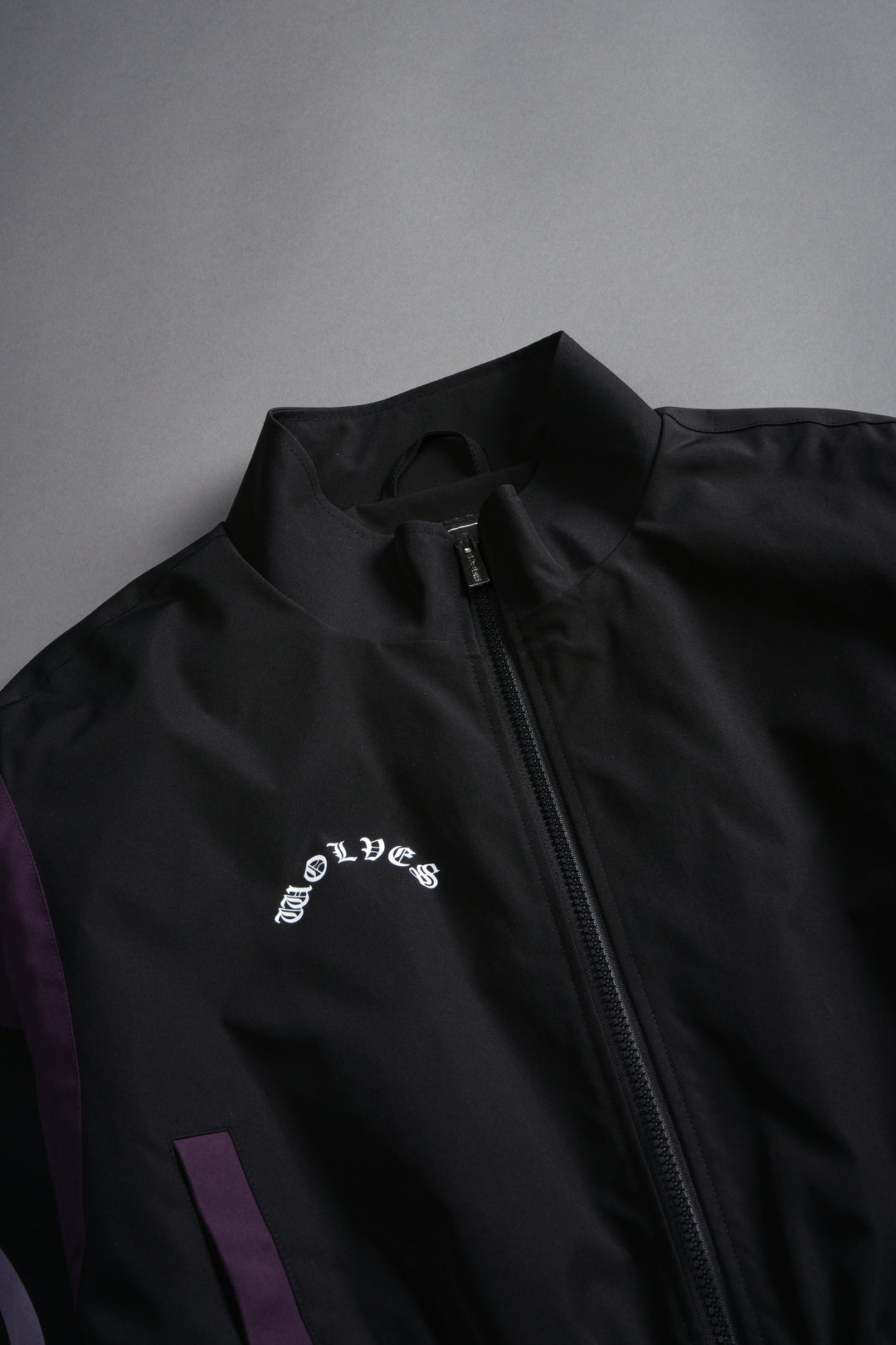 Wolves Finite Code Nadia Track Jacket in Black/Phantom Purple